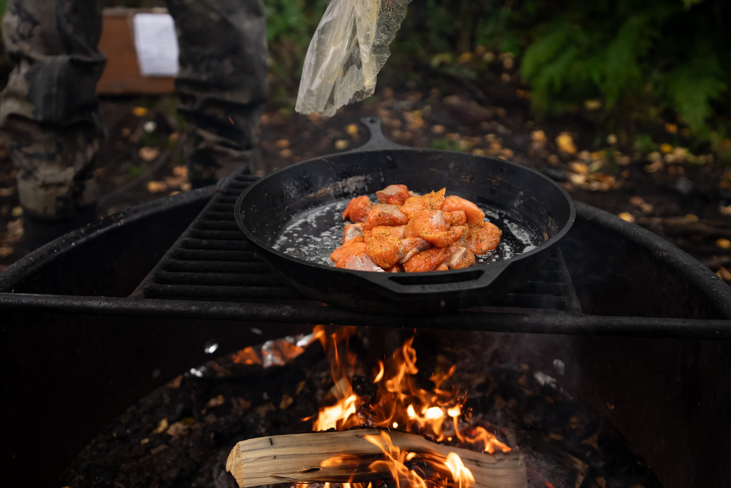 Fresh Sockeye Salmon Cooked Riverside