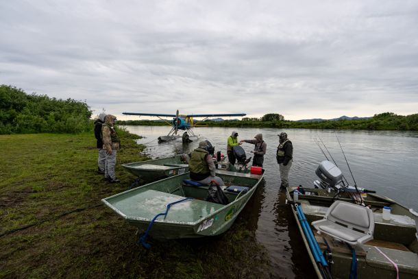 Landing at Togiak Outcamp 